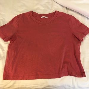 Zara pink cropped tee